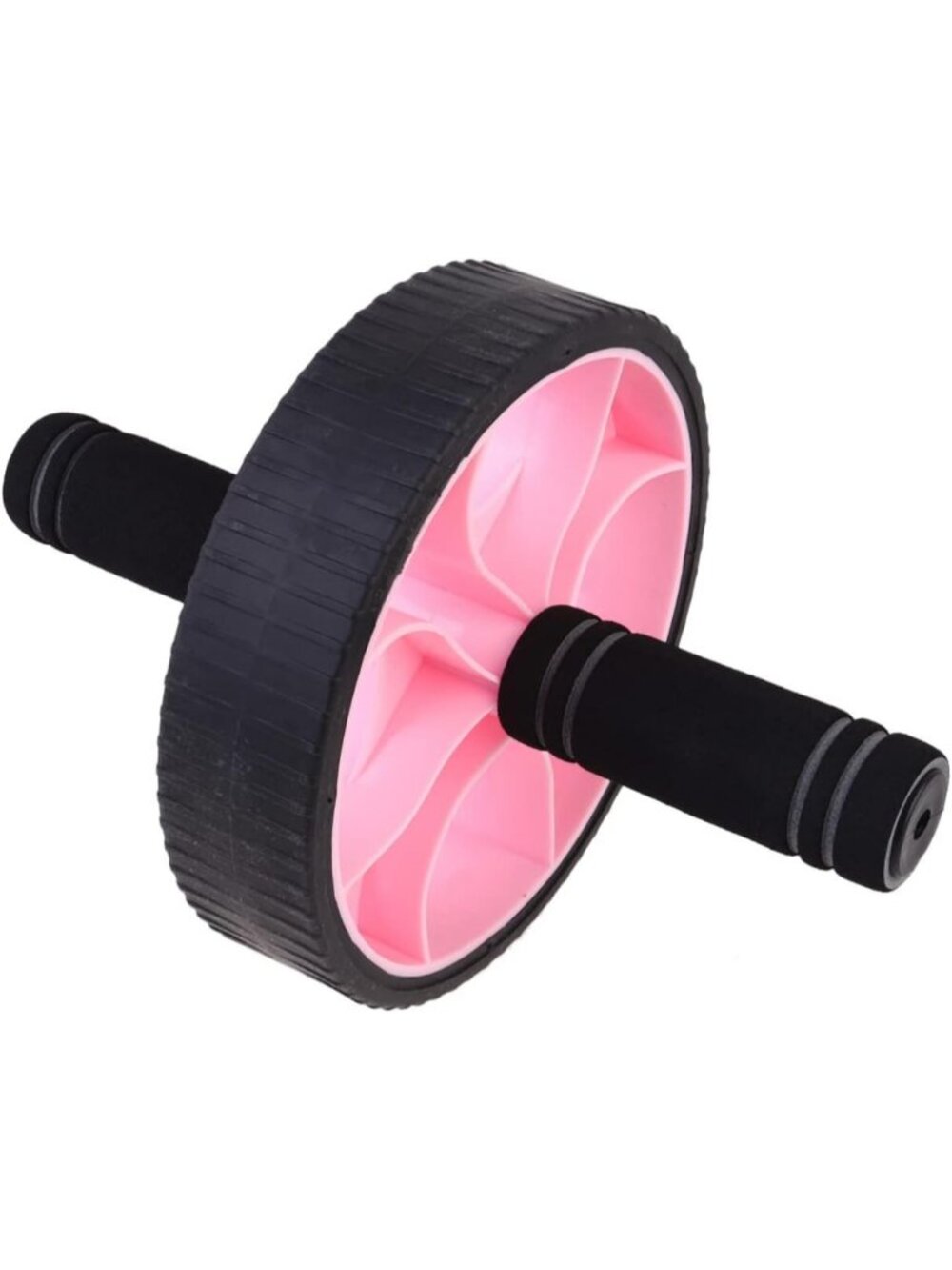 Portable Pink Ab Roller Wheel Abdominal Core Trainer Fitness Equipment